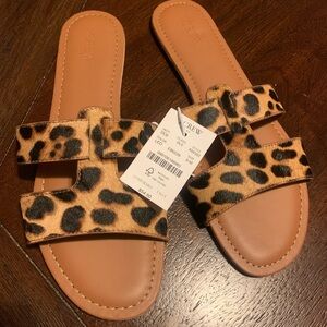 J. Crew Leopard Print Sandals